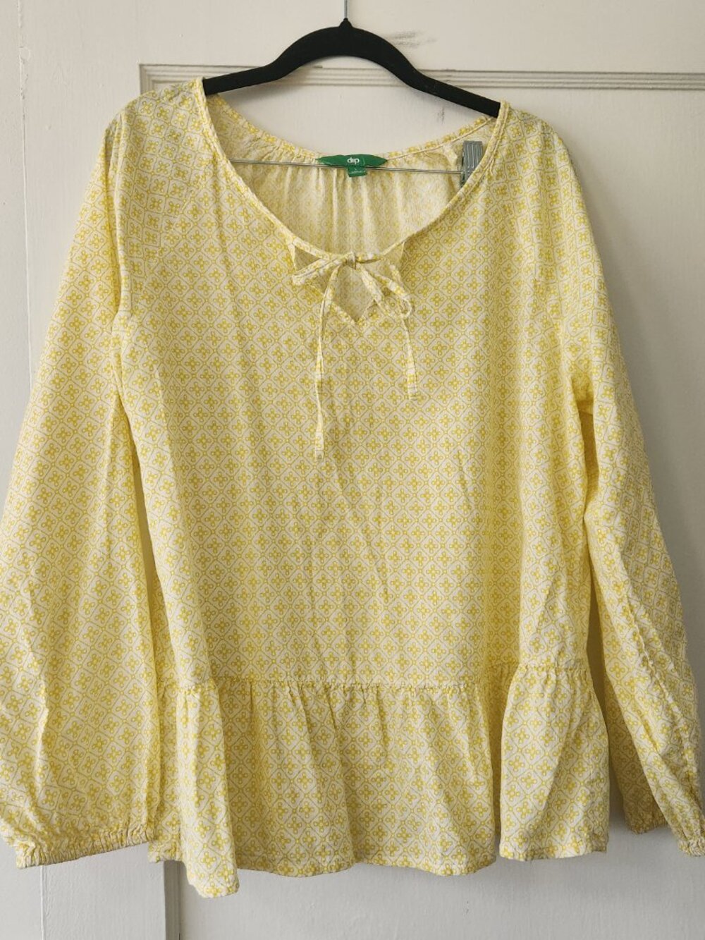 DIP Boho Yellow Ruffle Blouse